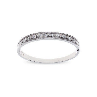 Bracciale in oro bianco e diamanti