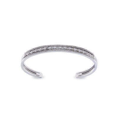 Bracciale in oro bianco e diamanti