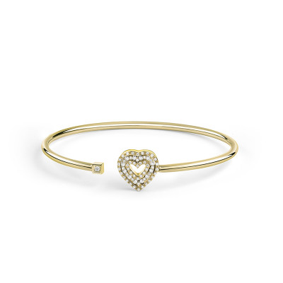 Bracciale Cuore in oro giallo e diamanti