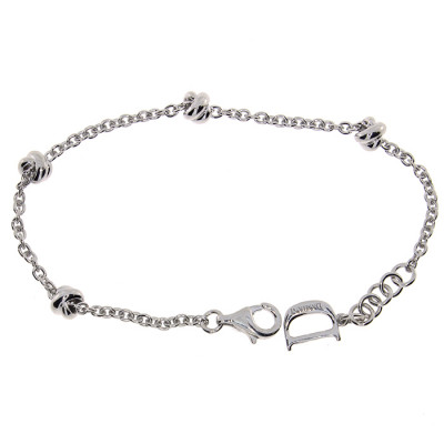 Bracciale in argento con diamante