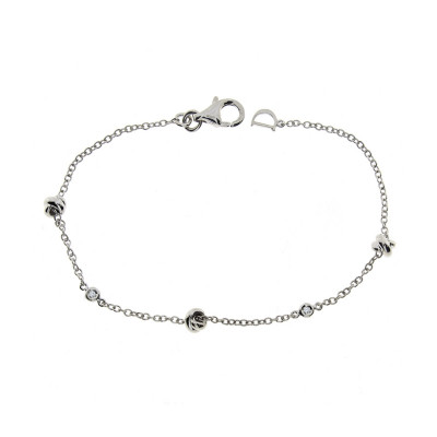 Bracciale in argento con diamante
