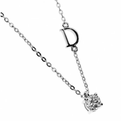 Collana Scelgo Te oro bianco e diamante