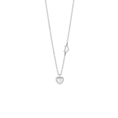Collana Minou in oro bianco con diamante taglio cuore