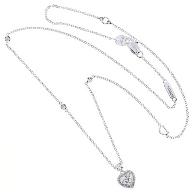 Collana Minou in oro bianco con diamante taglio cuore