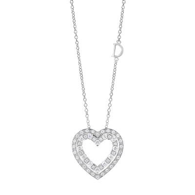 Collana Cuore Belle Epoque in oro bianco e diamanti