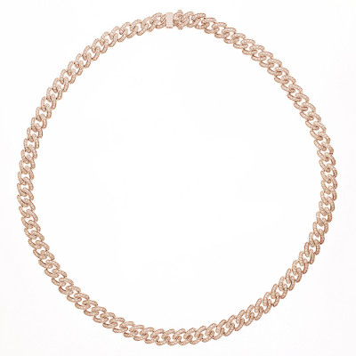 Collana Groumette oro rosa e diamanti