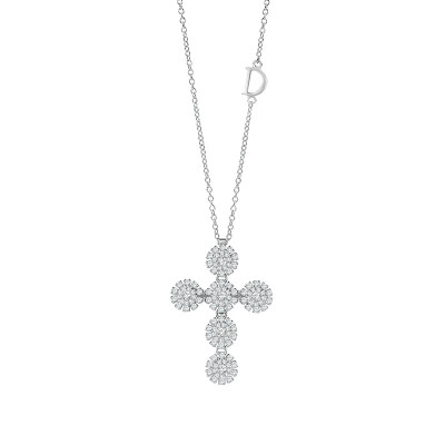 Collana Margherita in oro bianco e diamanti