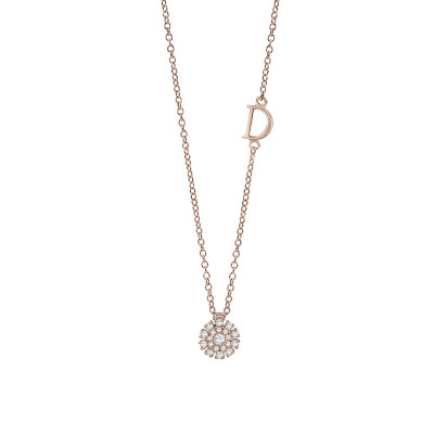 Collana Margherita in oro rosa e diamanti