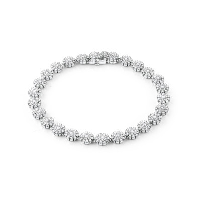 Collana Margherita in oro bianco e diamanti