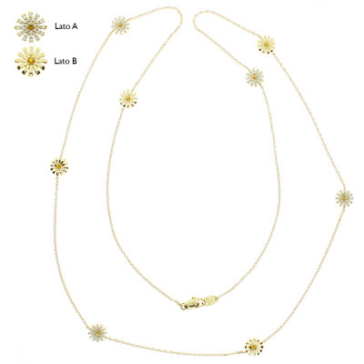 Collierino Margherita oro giallo con diamanti