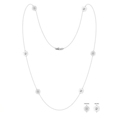 Collierino Margherita oro bianco con diamanti