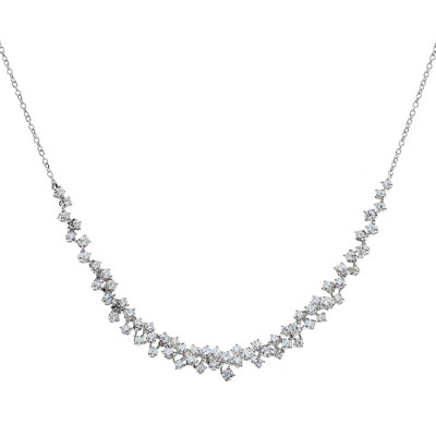 Collana Mimosa in oro bianco e diamanti 