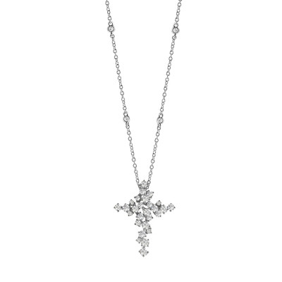 Collana Mimosa in oro bianco con diamanti