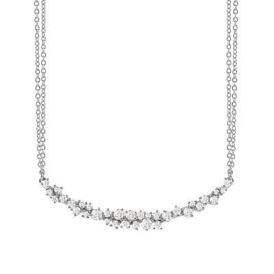 Collana MImosa in oro bianco con diamanti