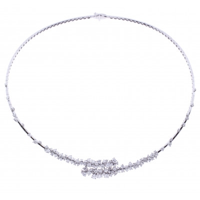 Collana Mimosa Flexi in oro bianco e brillanti