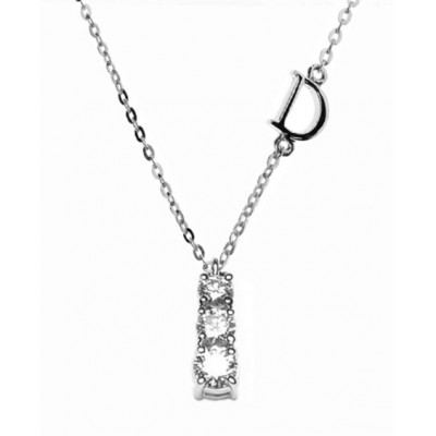 Collana Scelgo Te oro bianco e diamanti