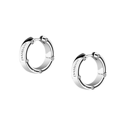 Orecchini D.Side in oro bianco con diamanti