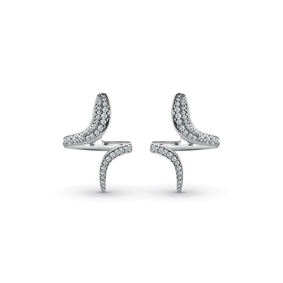 Orecchini Eden in oro bianco con diamanti