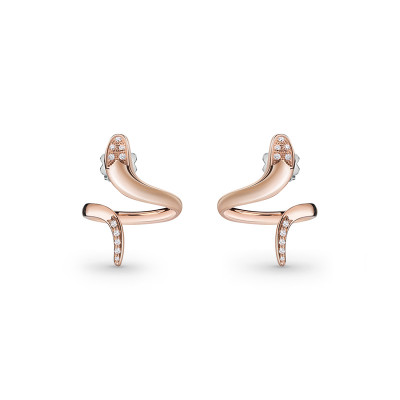 Orecchini in oro rosa con diamanti