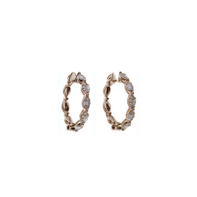 Orecchini Emozioni in oro rosa e diamanti