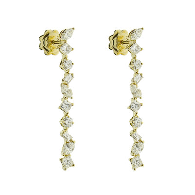Orecchini Fantasy in oro giallo e diamanti