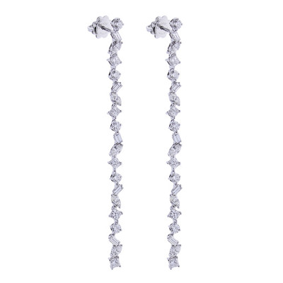 Orecchini Fantasy in oro bianco e diamanti