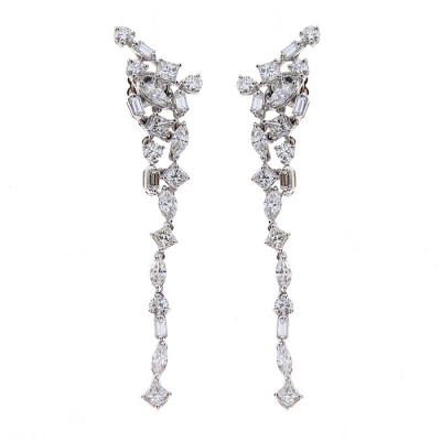 Orecchini Fantasy in oro bianco e diamanti