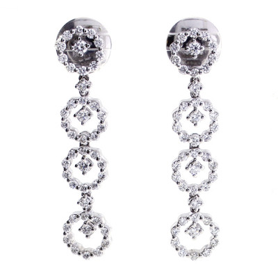 Orecchini Juliette in oro bianco e diamanti