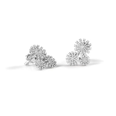 Orecchini Margherita in oro bianco e diamanti