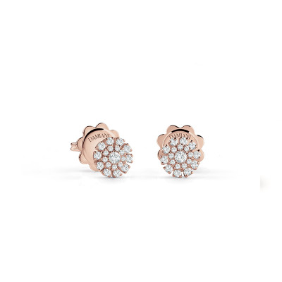 Orecchini Margherita in oro rosa e diamanti