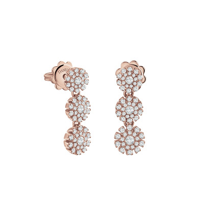 Orecchini Margherita in oro rosa e diamanti