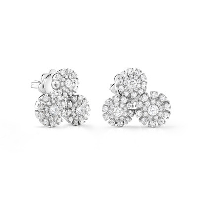 Orecchini Margherita in oro bianco e diamanti