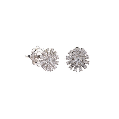 Orecchini Margherita in oro bianco e diamanti