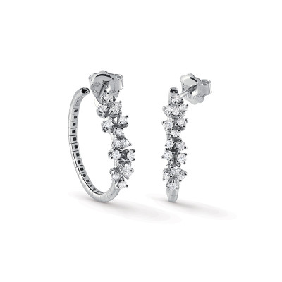 Orecchini Mimosa in oro bianco con diamanti