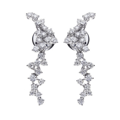 Orecchini Mimosa in oro bianco con diamanti