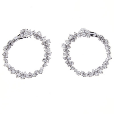 Orecchini Mimosa Flexi in oro bianco e diamanti