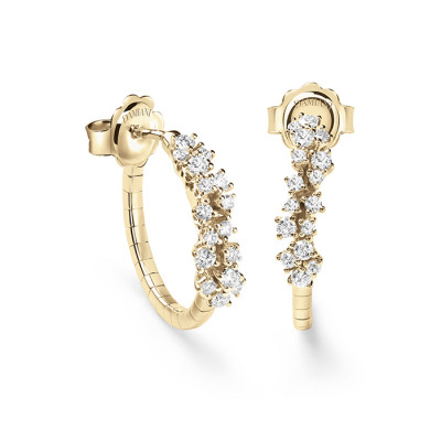 Orecchini Mimosa Flexi in oro giallo con diamanti