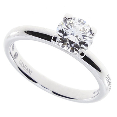 Solitario Veramore in oro bianco con diamante 4 griffe