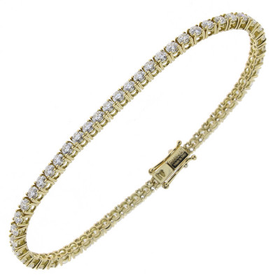 Bracciale Timeless tennis in oro giallo con diamanti 4,27 ct