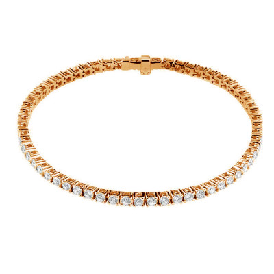 Bracciale Veramore tennis in oro rosa con diamanti 0,55 ct.GH VVS-VS