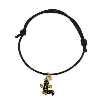 Bracciale con Pendente Salamandra Nera