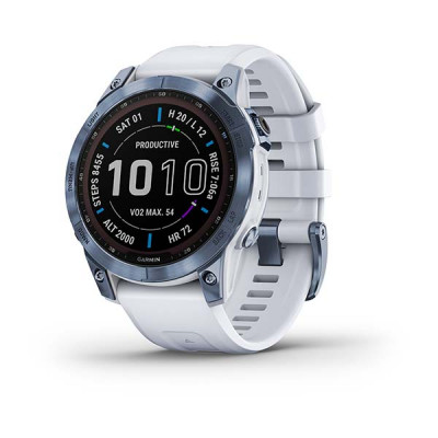 fēnix® 7 Sapphire Solar Titanium Mineral Blue DLC Whitestone