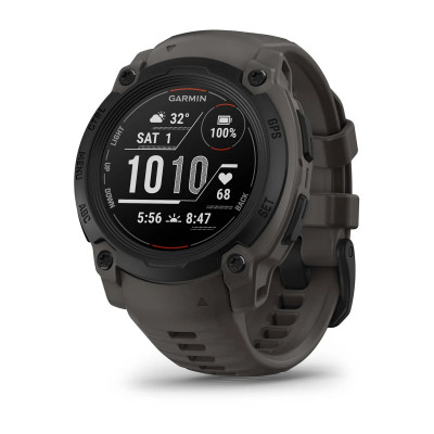 Instinct® E Black con cinturino Charcoal
