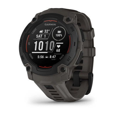 Instinct® E Black con cinturino in silicone Charcoal