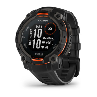 Instinct® 3 Solar Black con cinturino Black