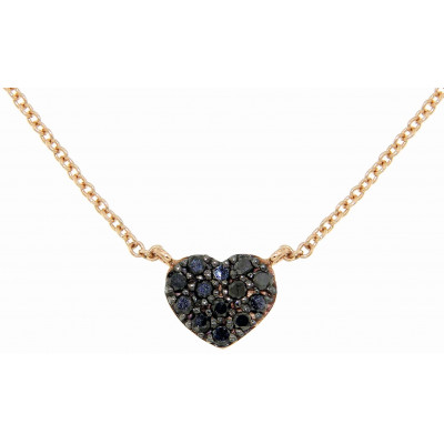 Collana Cuore diamanti neri