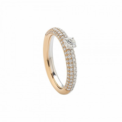 Anello in oro rosa e diamanti