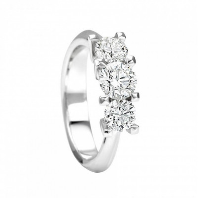 Anello Tesoro 4 in oro bianco e diamanti 1,10 ct