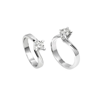 Anello Io Luce in oro bianco e diamante