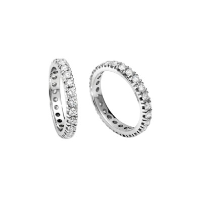 Anello Veretta in oro bianco e diamanti 0,69 ct. G VS